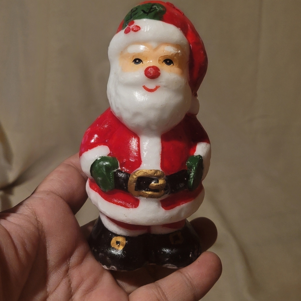 INTERPUR vintage  5” Holiday Candle – Santa Claus